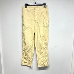 Madewell Women Yellow Deep Pocket Straight Fitting Retro Jeans Size 24